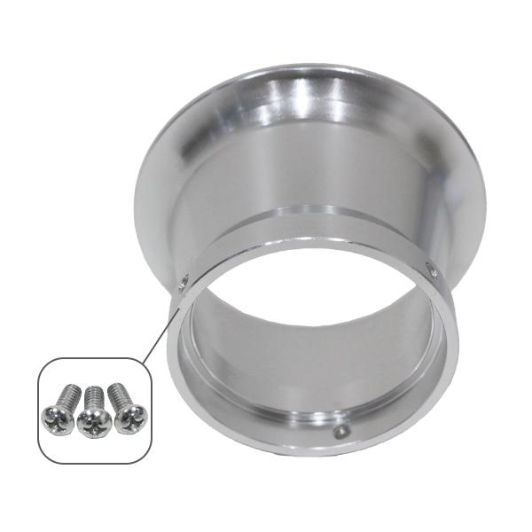 Б 送料無料 汎用 エアーファンネル シルバー アルミ アルマイト 50mm