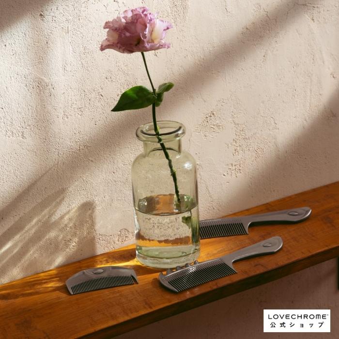 LOVECHROME（ラブクロム） 公式 (R)Fツキ シルバー 美髪コーム くし