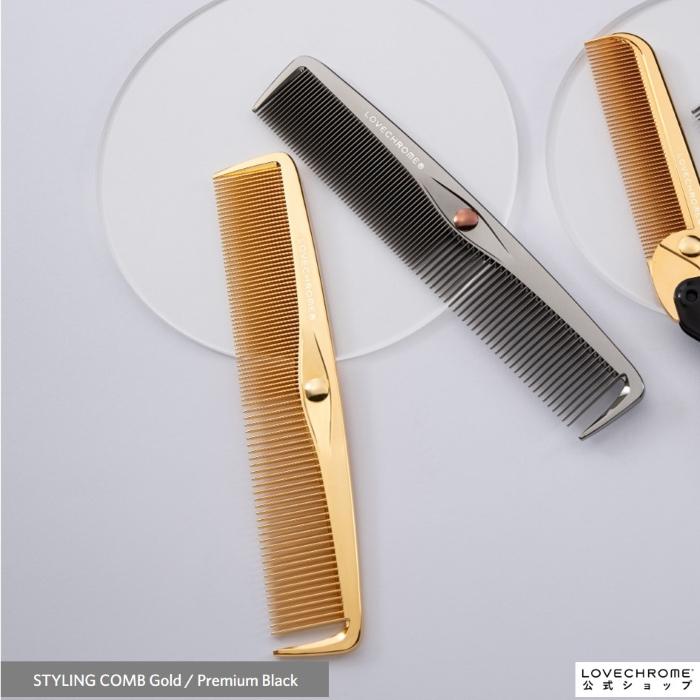 LOVECHROME（ラブクロム） 公式 K24GPスタイリングコーム ゴールド 美