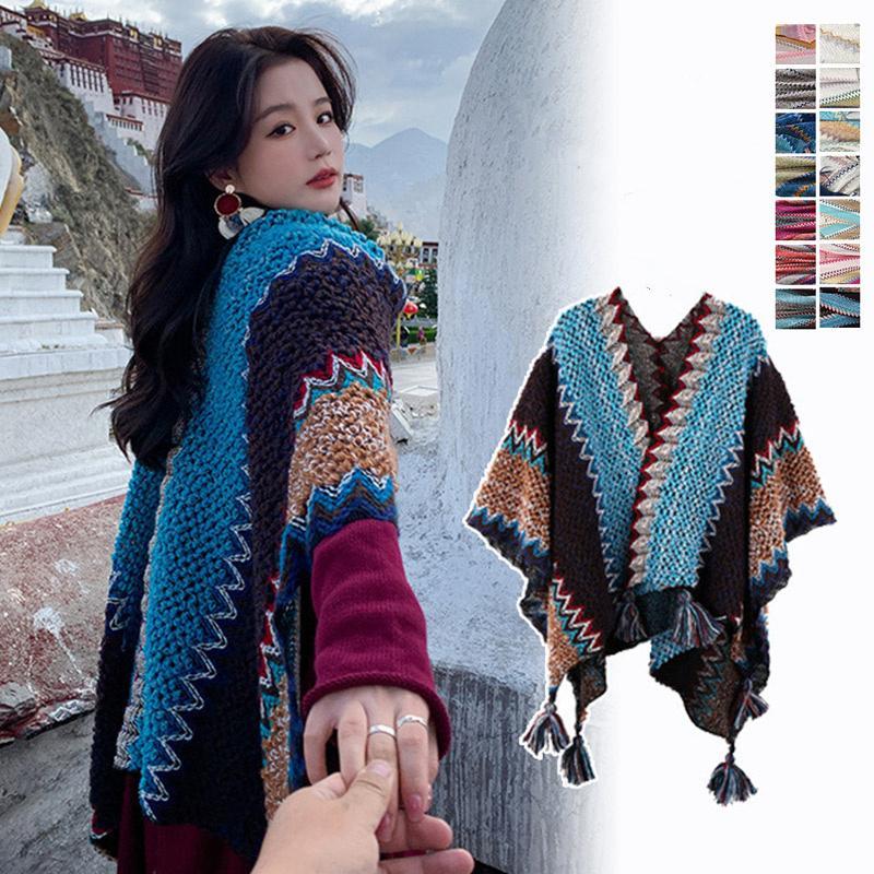 エスニックストール ポンチョ 大判 エスニック柄 民族風 ストール 大判