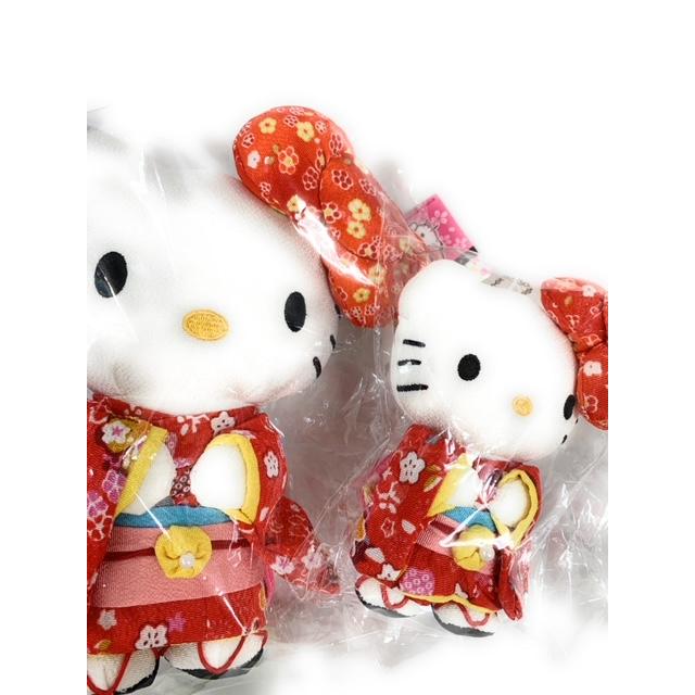 ハローキティ 和服 着物　座布団　正座　ぬいぐるみ　ビッグサイズ ちりめんハローキティ「座りぬいぐるみM」ASN-HKSM