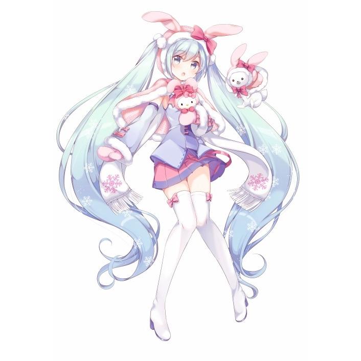 ご当地雪ミク 2020北海道限定 雪ミク×雪うさぎキティ☆B7ミニメモ帳 2