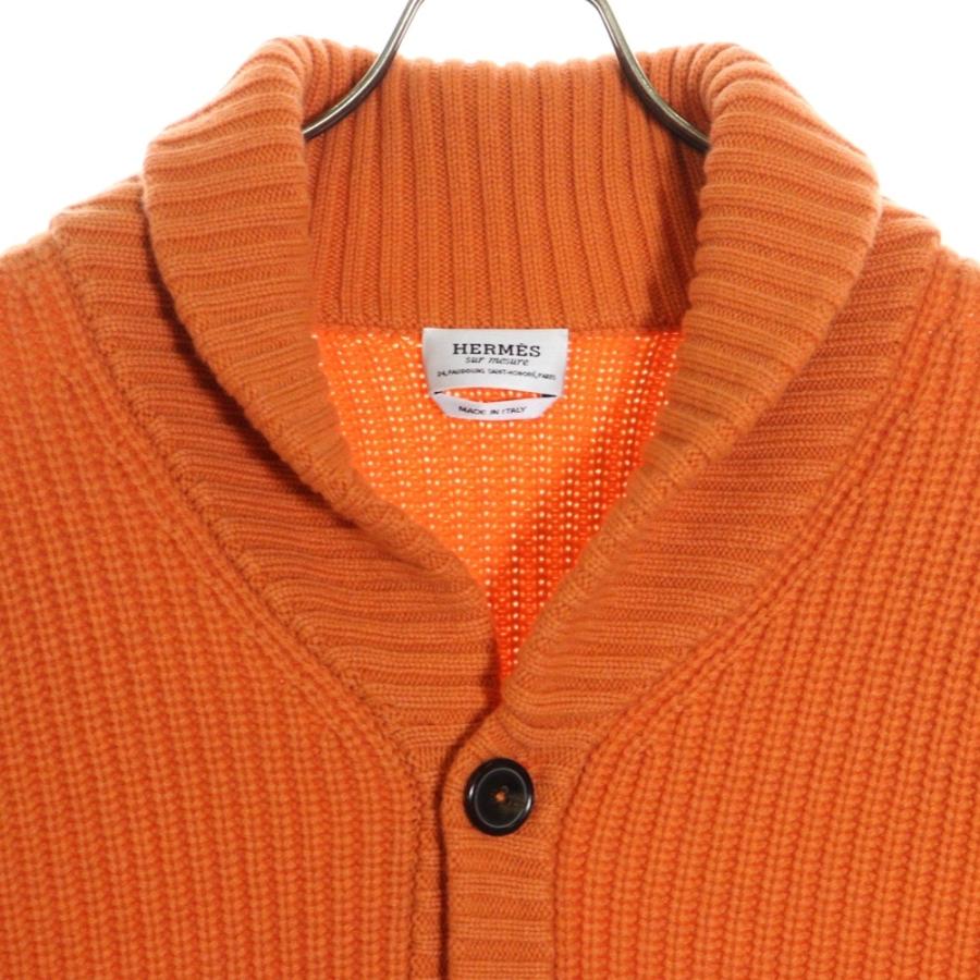 HERMES（エルメス） ニット カーディガン カシミヤ100% オレンジ sur