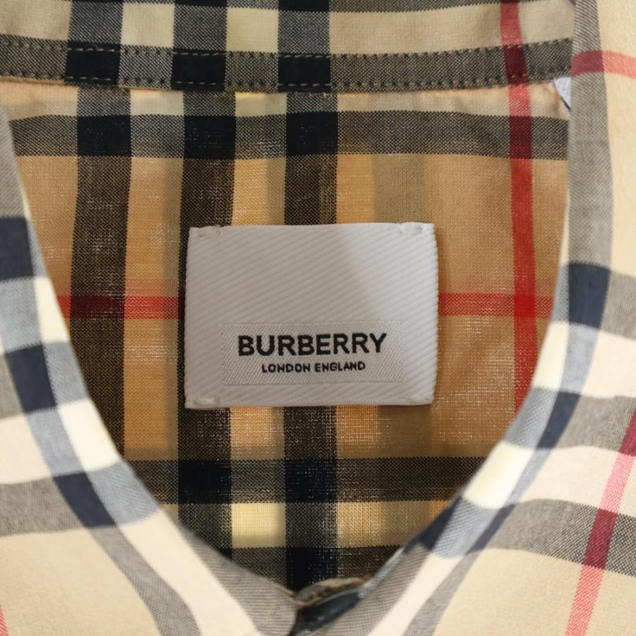 BURBERRY（バーバリー） ノバチェック総柄 ロゴプリント コットン 長袖