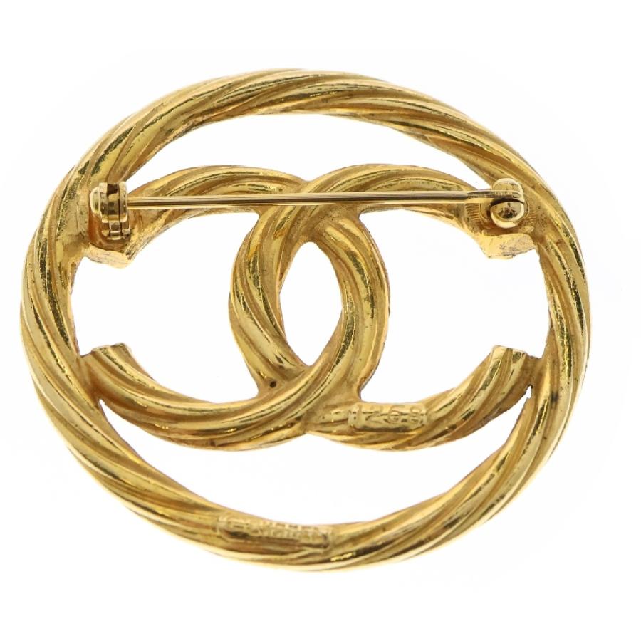 CHANEL（シャネル） ココマーク ラウンド ツイスト ブローチ ゴールド