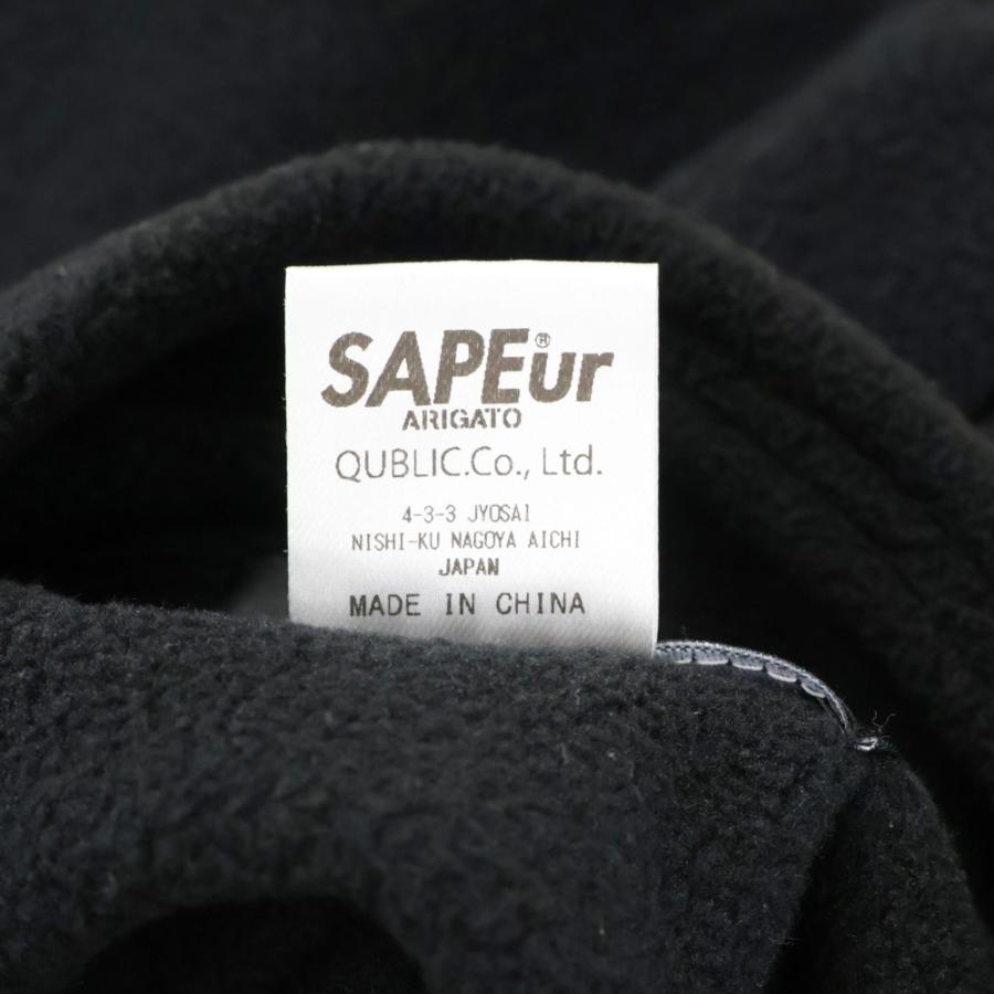 SAPEur サプール ジップアップ フリースジャケット ブラック : BRING