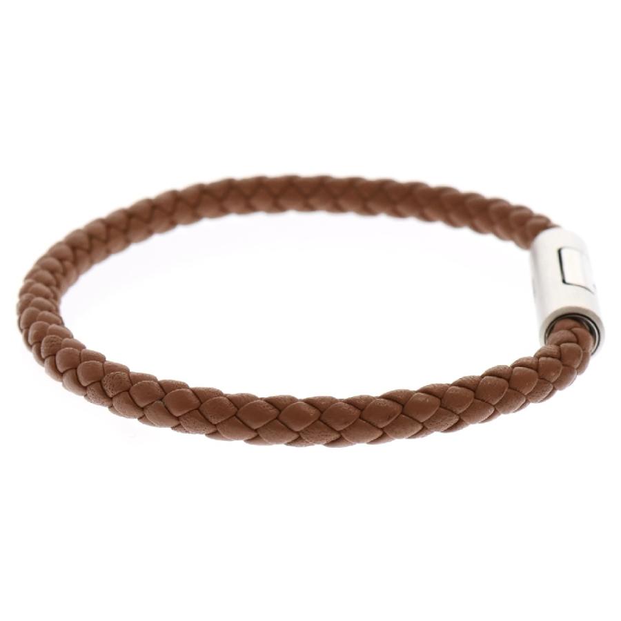 HERMES（エルメス） パズルH レザーブレスレット ゴールド ブラウン