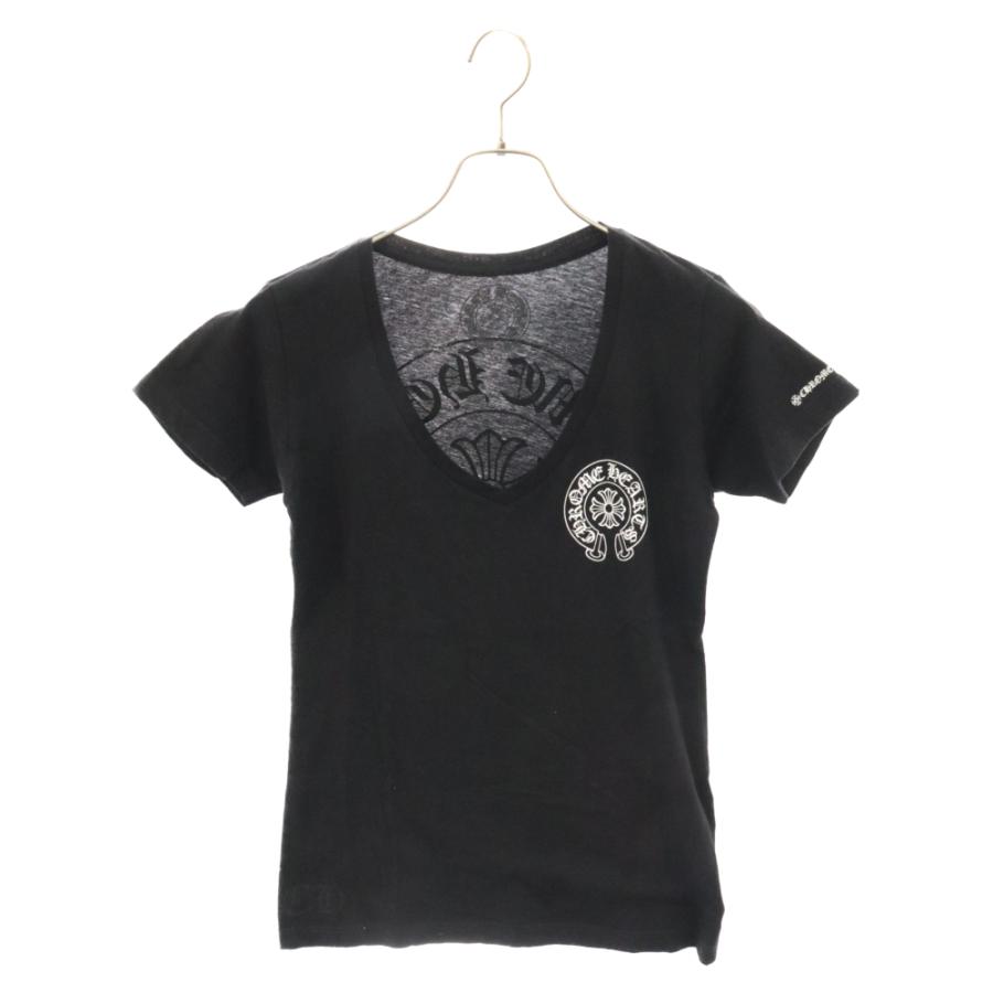 CHROME HEARTS（クロムハーツ） ホースシューロゴ Vネック 半袖Tシャツ