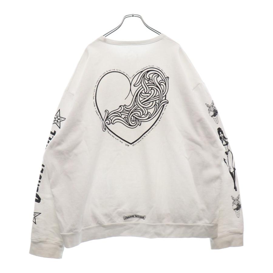 CHROME HEARTS（クロムハーツ） DEADLY DOLL ハートプリント クルー