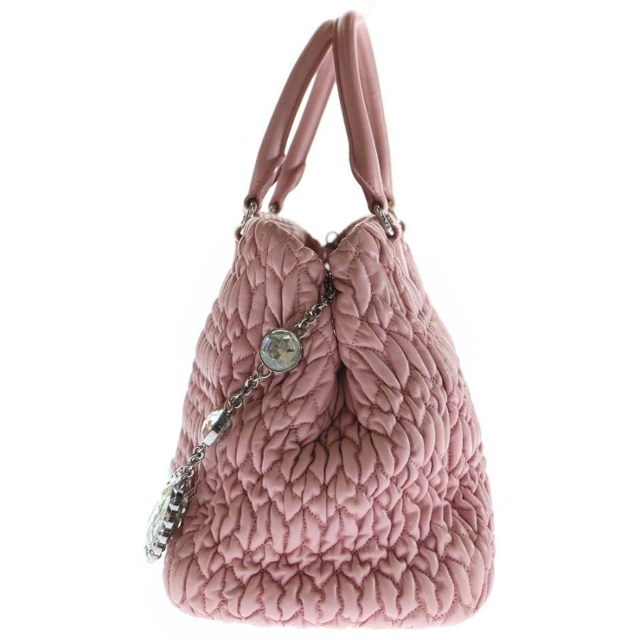 miumiu ミュウミュウ マテラッセ ナッパクリスタル ハンドバッグ