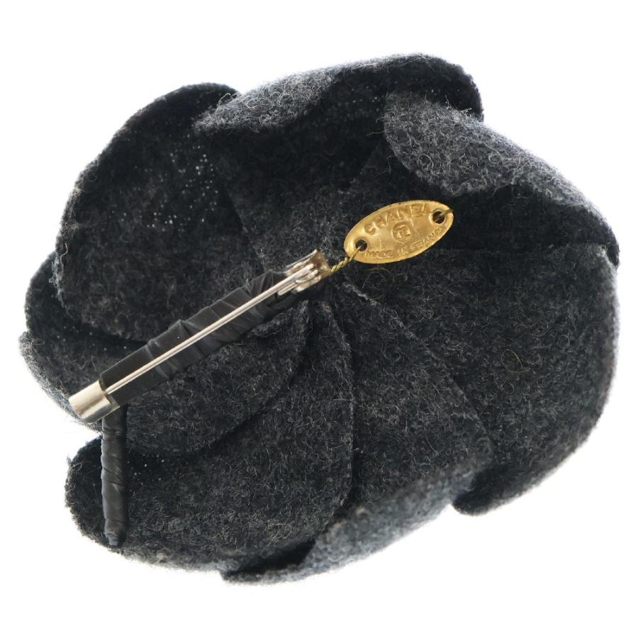 CHANEL（シャネル） カメリア コサージュ グレー ウール 花 ブローチ