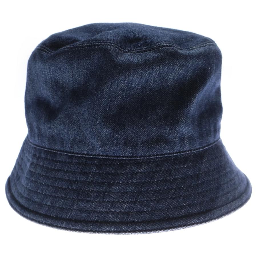 PRADA（プラダ） バケットハット 帽子 インディゴブルー デニム 1HC137