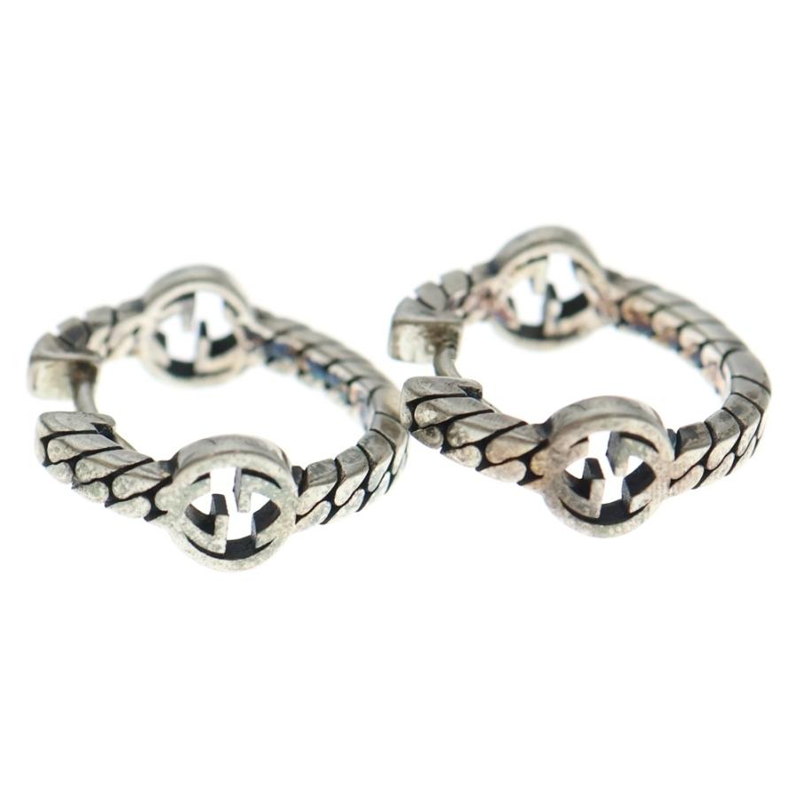 GUCCI（グッチ） インターロッキングG フープピアス シルバー Ag925