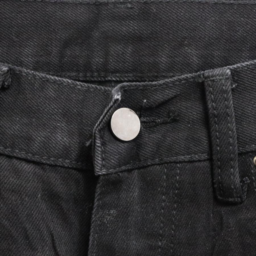 mnml（ミニマル） ミニマルボーンラインストーン 装飾加工 デニム