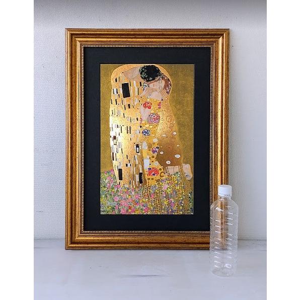 グスタフ・クリムト「キス（接吻）」 ジクレー、シルクスクリーン金箔