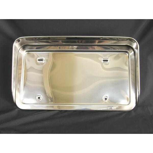 ジェットイノウエ バイザー・丸棒付ナンバー枠 ステンレス ウロコ 大型