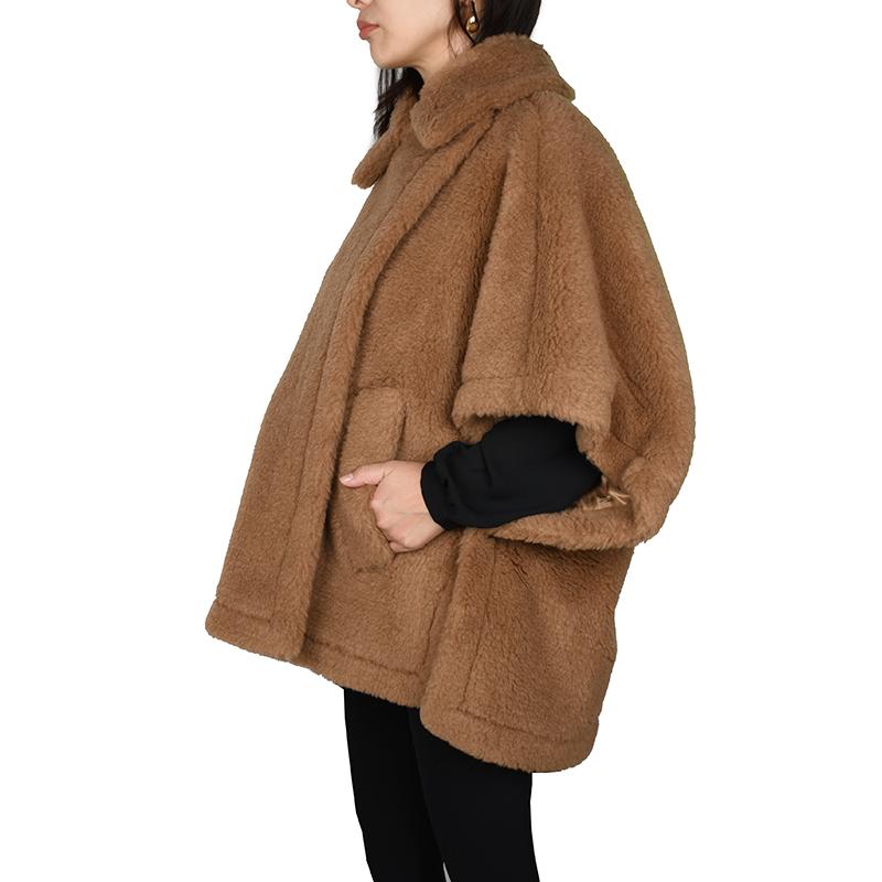 ann 値下げ⭐︎マックスマーラテディベア ケープポンチョTEBE4 ハニー