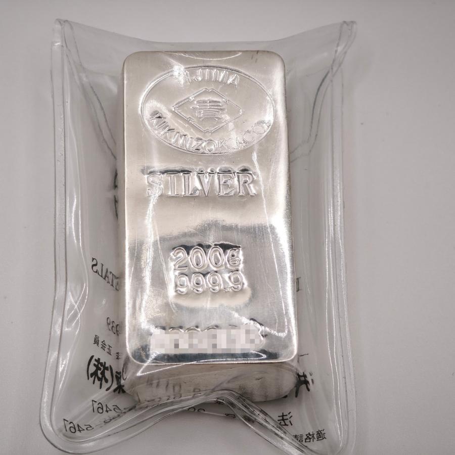 井島貴金属精錬 200g 銀地金 銀インゴット インゴット 銀 純銀