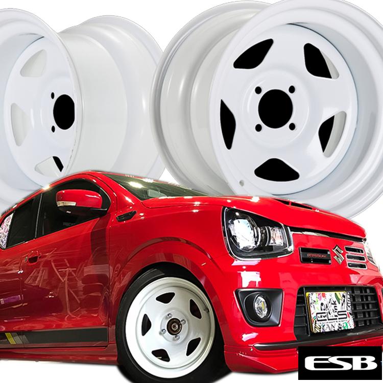 13インチ 4H100 7.0J 7J+0 4穴 1 本 ESB CLS TC01 鉄ちん テッチン