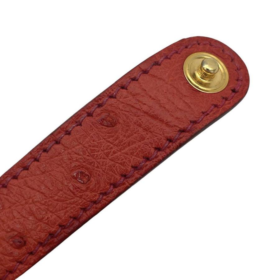 HERMES（エルメス） グローブホルダー オーストリッチ レザー レッド
