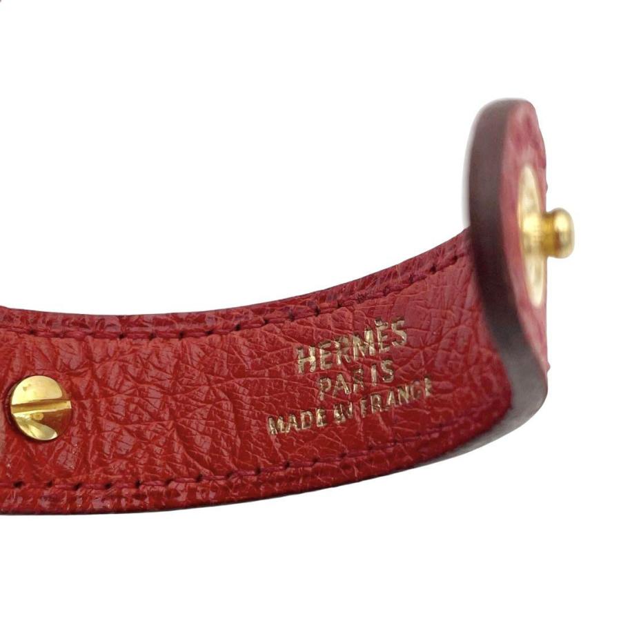 HERMES（エルメス） グローブホルダー オーストリッチ レザー レッド