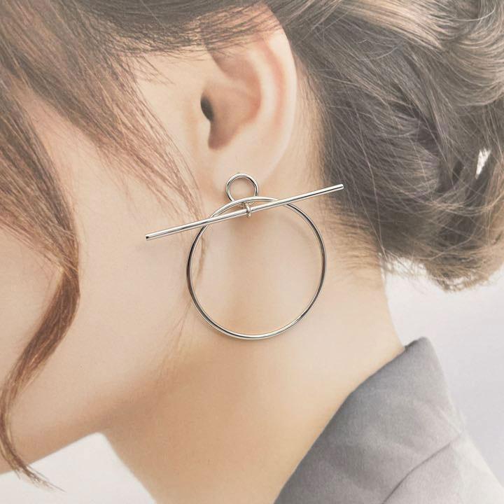 HERMES（エルメス） ピアス ループMM Ag925 シルバー : SiSSY.Japon