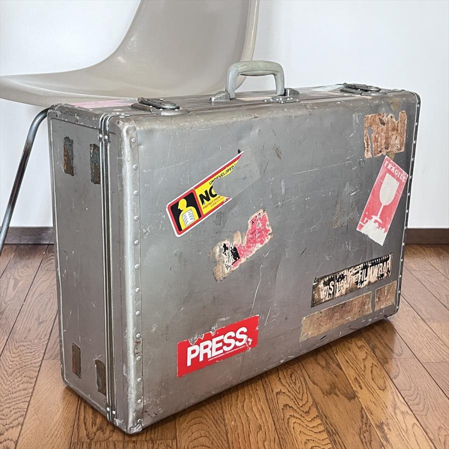 希少】ヴィンテージ アルミトランク スーツケース インダストリアル