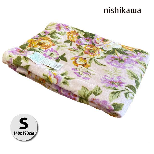 西川（nishikawa） タオルケット 東京西川 シングル 花柄 ピンク 綿100