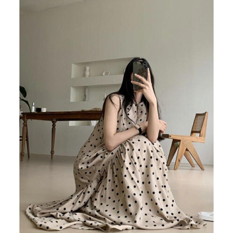 COCOMOMO ワンピース ドット レディース ノースリーブ ティアード