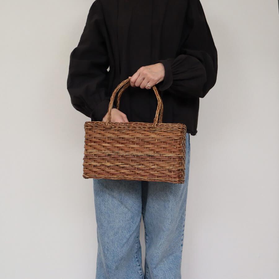 松野屋 日本製 あけび かごバッグ カゴ バスケット カゴバッグ 買い物