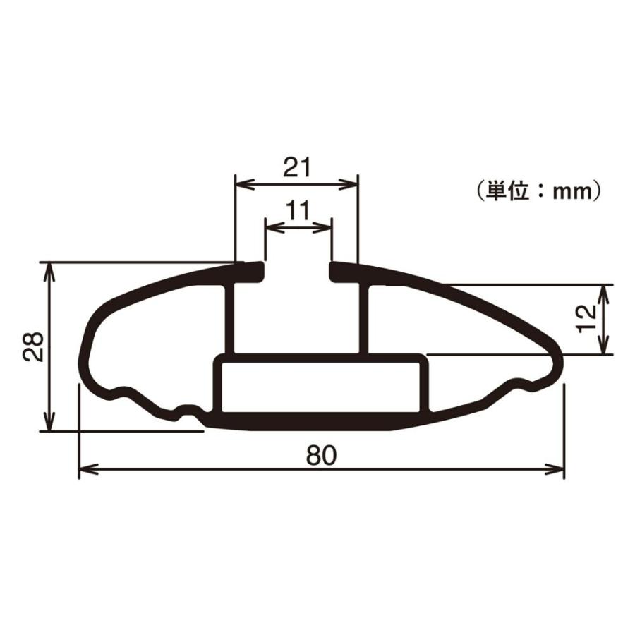 INNO inno XB108BK エアロベース用バーブラック 1075mm 1本入り