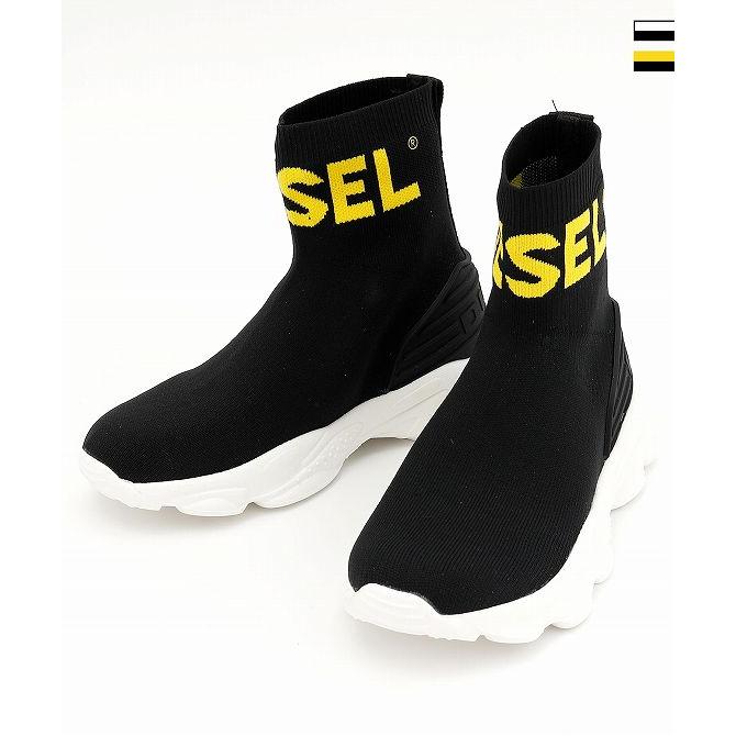 DIESEL（ディーゼル） ロゴプリントハイカットソックススニーカー 靴