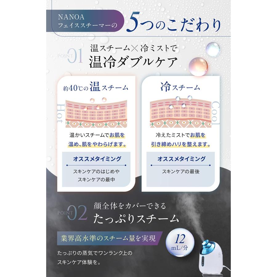 ナノア)NANOA フェイススチーマー 皮膚科医が大注目の 濃密ナノミスト