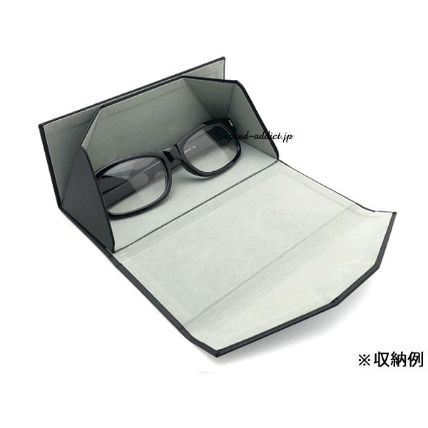 STRAIGHT TEMPLE BIKER SHADE BLACK × LIGHT BLUE + メガネケース