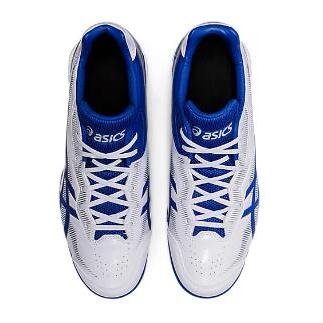 ASICS（アシックス） スパイク ジュニア ホワイト×ロイヤルブルー 白