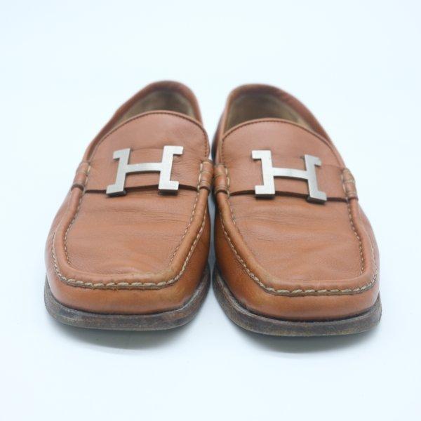 HERMES（エルメス） 靴 ローファー コンスタンス レザー ブラウン 茶