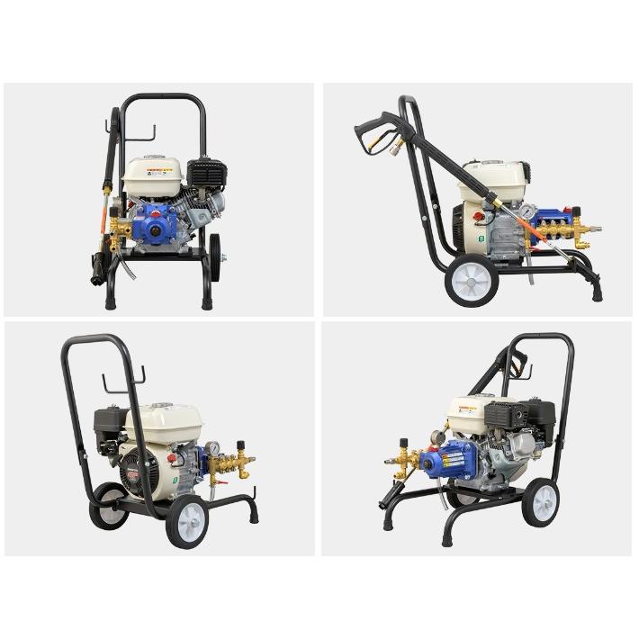 ツルミポンプ 高圧洗浄機 業務用 小型 エンジン駆動 吐水ホース20m付