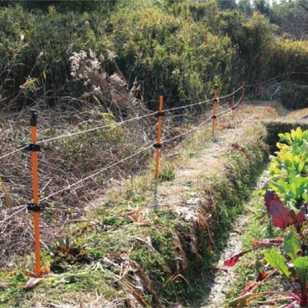 セキスイ 電気柵ポール 25本セット 獣害用支柱 防獣 ポール 20mm×長さ