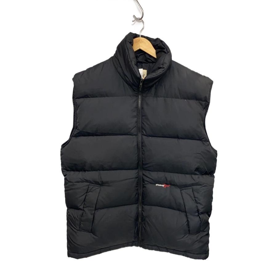 STUSSY◇90s/OLD/ダウンベスト/L/ナイロン/BLK : セカンドストリート