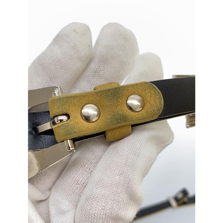 TOGA PULLA◇DOUBLE BUCKLE BELT/ベルト/レザー/CML/無地/レディース