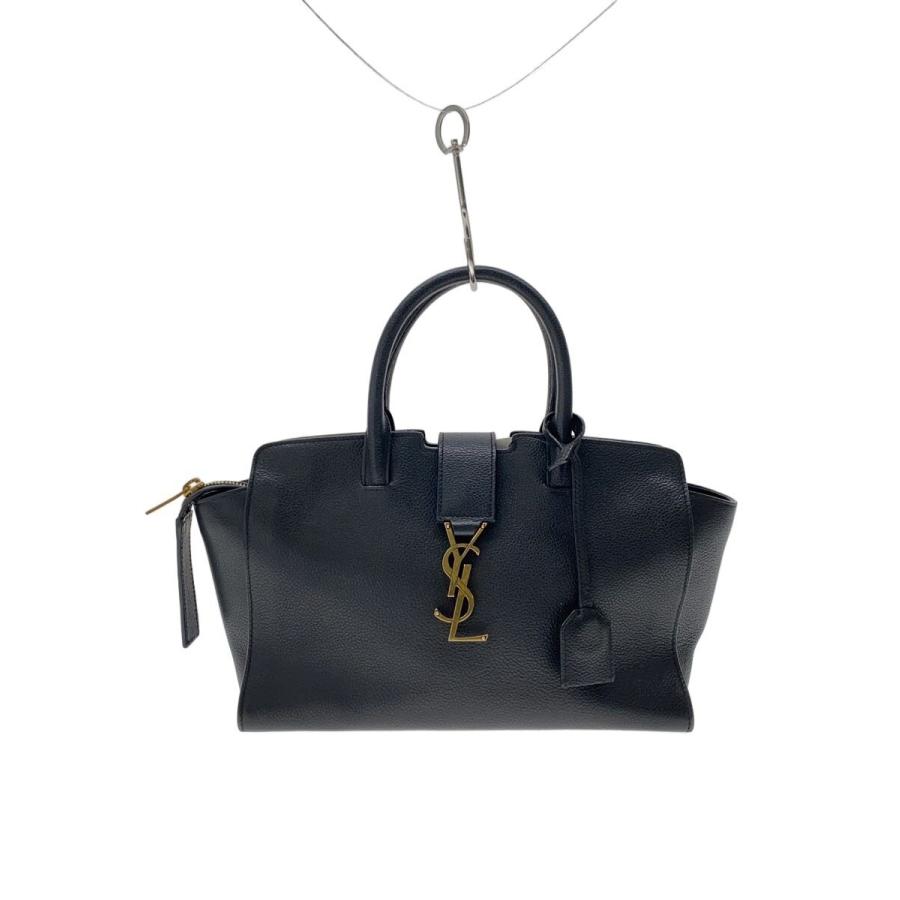SAINT LAURENT◇ダウンタウン カバス ベイビー ハンドバッグ/ブラック