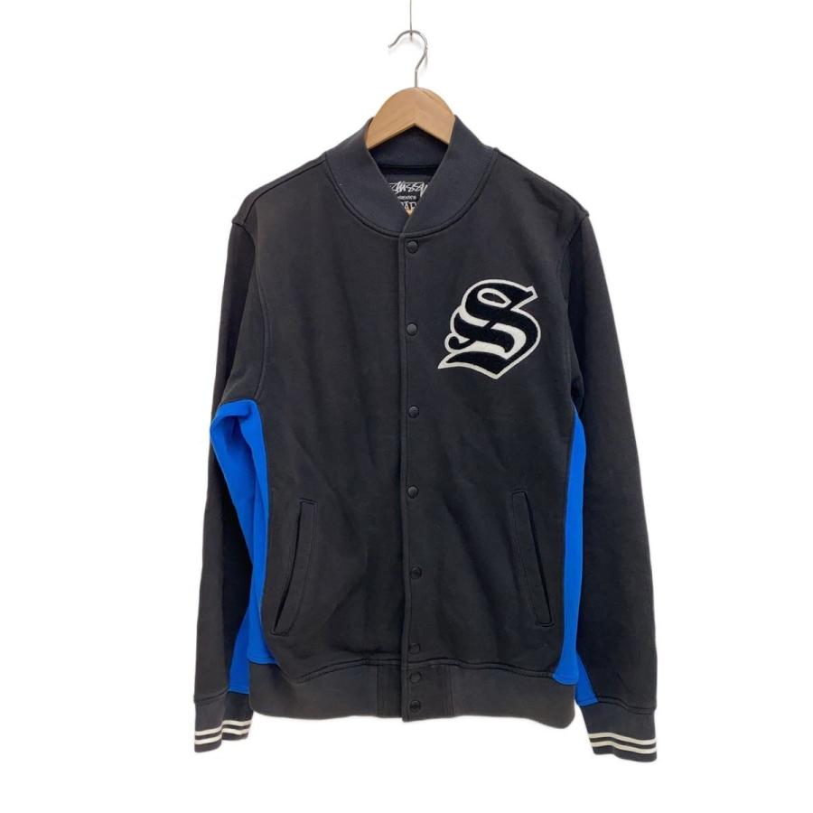 STUSSY◇スタジャン/L/コットン/BLK// : セカンドストリートYahoo!店