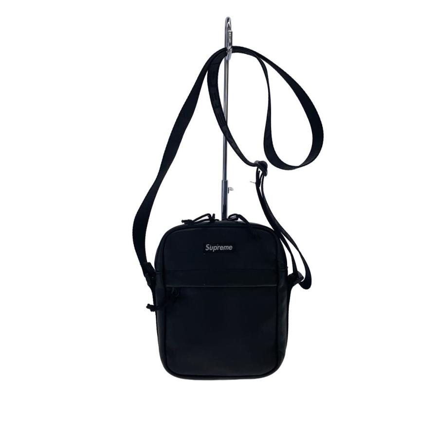 Supreme◇ショルダーバッグ/レザー/BLK/23FW/Leather Shoulder Bag