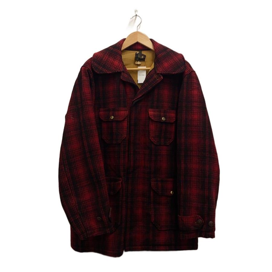 Woolrich◇50s/マッキーノジャケット/503/42/ウール/RED/チェック