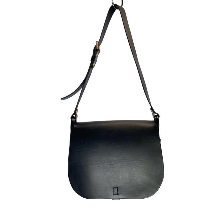 HERZ◇ショルダーバッグ/レザー/BLK/無地/40th anniversary/使用感有