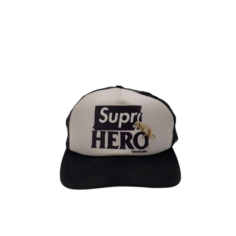 Supreme◇メッシュキャップ/FREE/ポリエステル/BLK/メンズ/anti hero