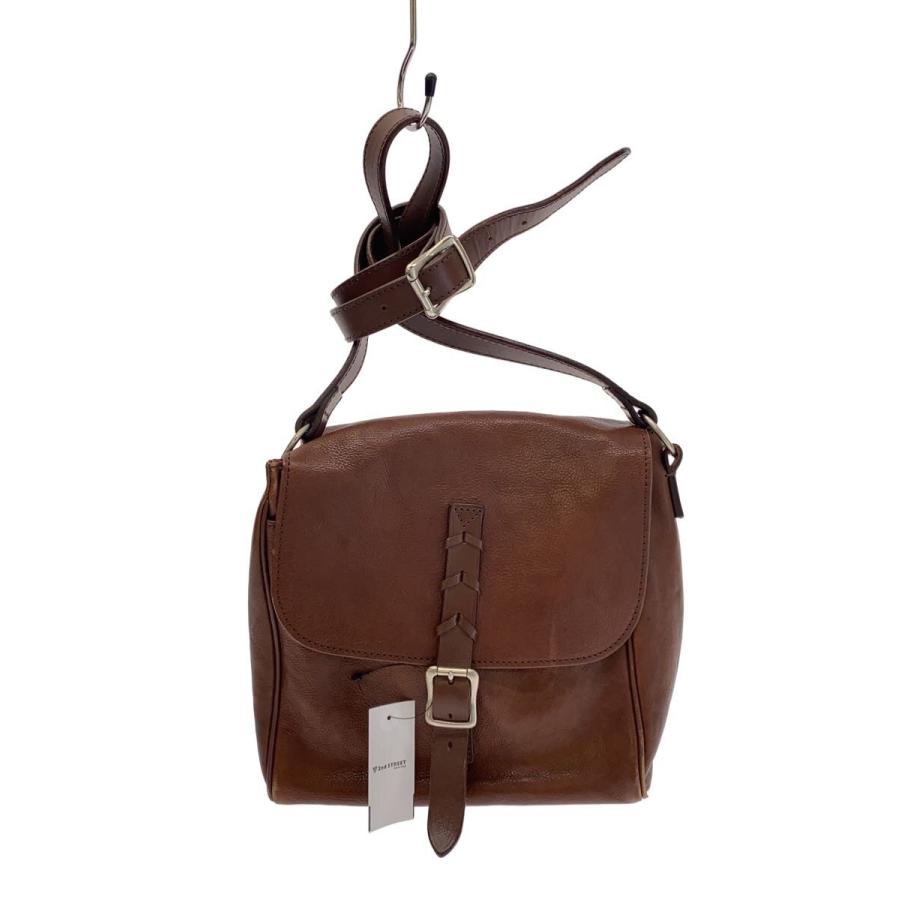 SOMES SADDLE◇ショルダーバッグ/レザー/BRW/無地 : セカンド
