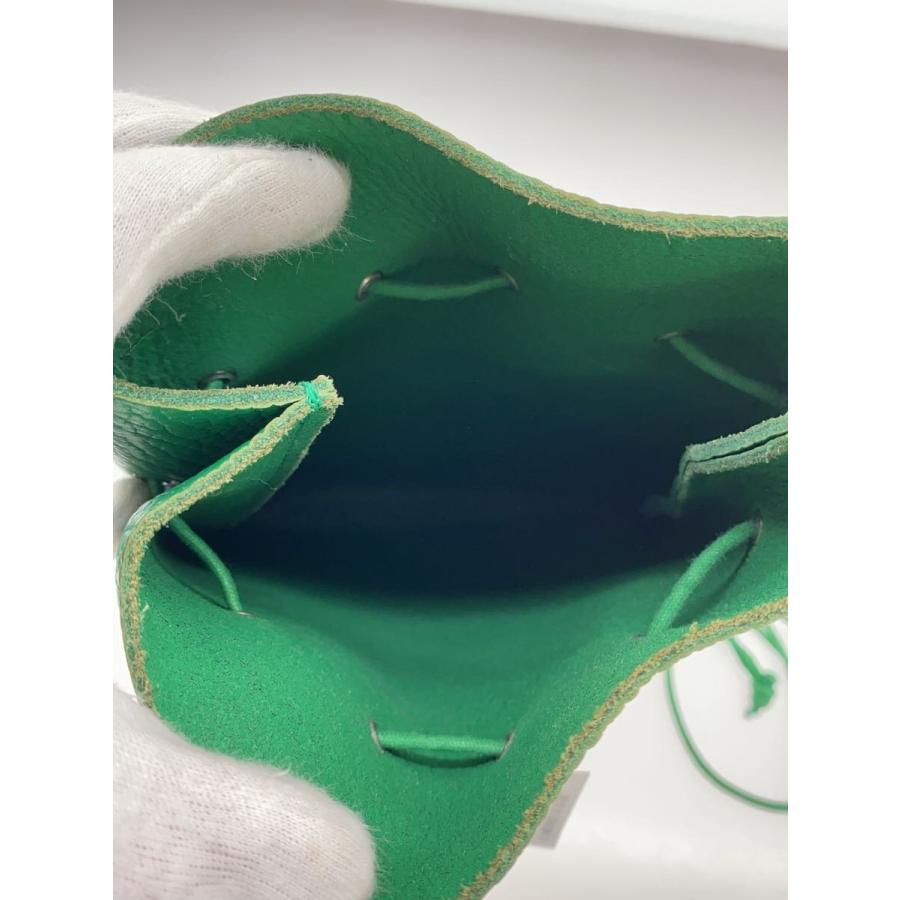 Hender Scheme◇ZACC/巾着/ショルダーバッグ/レザー/GRN : セカンド