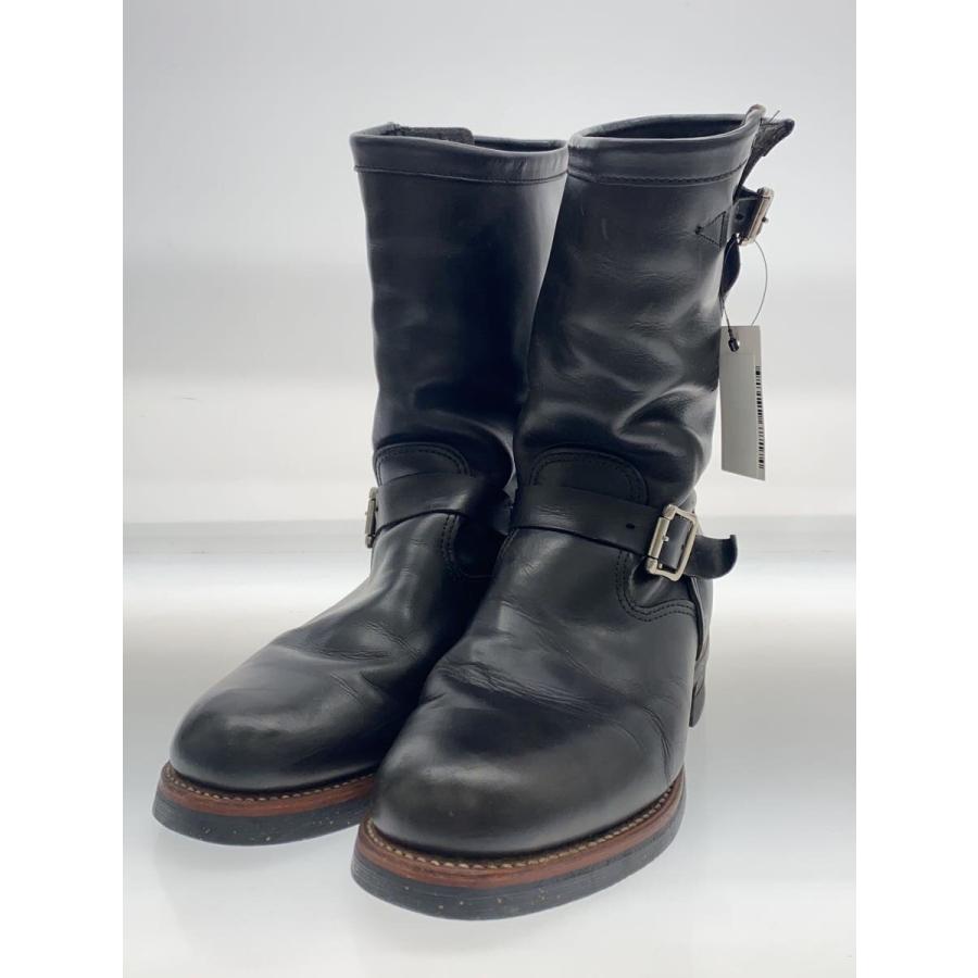 CHIPPEWA◇ソール減り有/スレ有/エンジニアブーツ/27.5cm/BLK/レザー