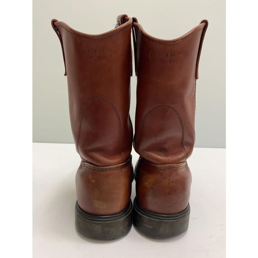 RED WING◇PECOS/ウェスタンペコスブーツ/型押しロゴ/BRW/レザー